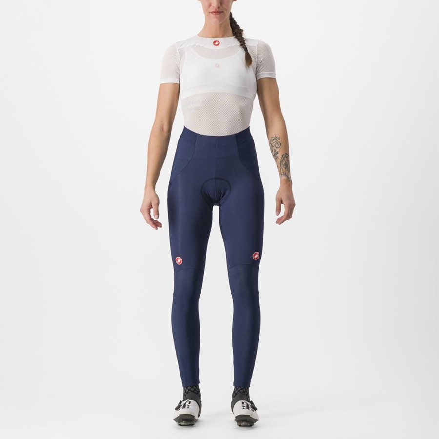 Blue / Silver Women Castelli SORPASSO RoS W Leggings | 736895-XQW