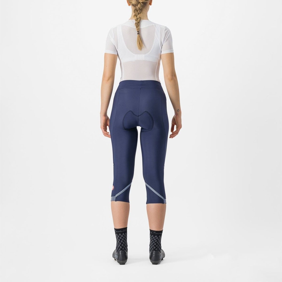 Blue / Silver Women Castelli VELOCISSIMA THERMAL KNICKER Leggings | 413625-GTD