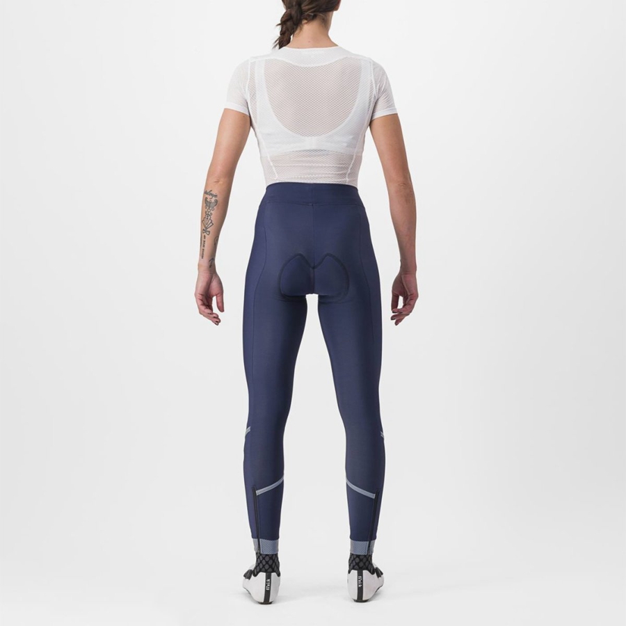 Blue / Silver Women Castelli VELOCISSIMA THERMAL Leggings | 172635-GOR