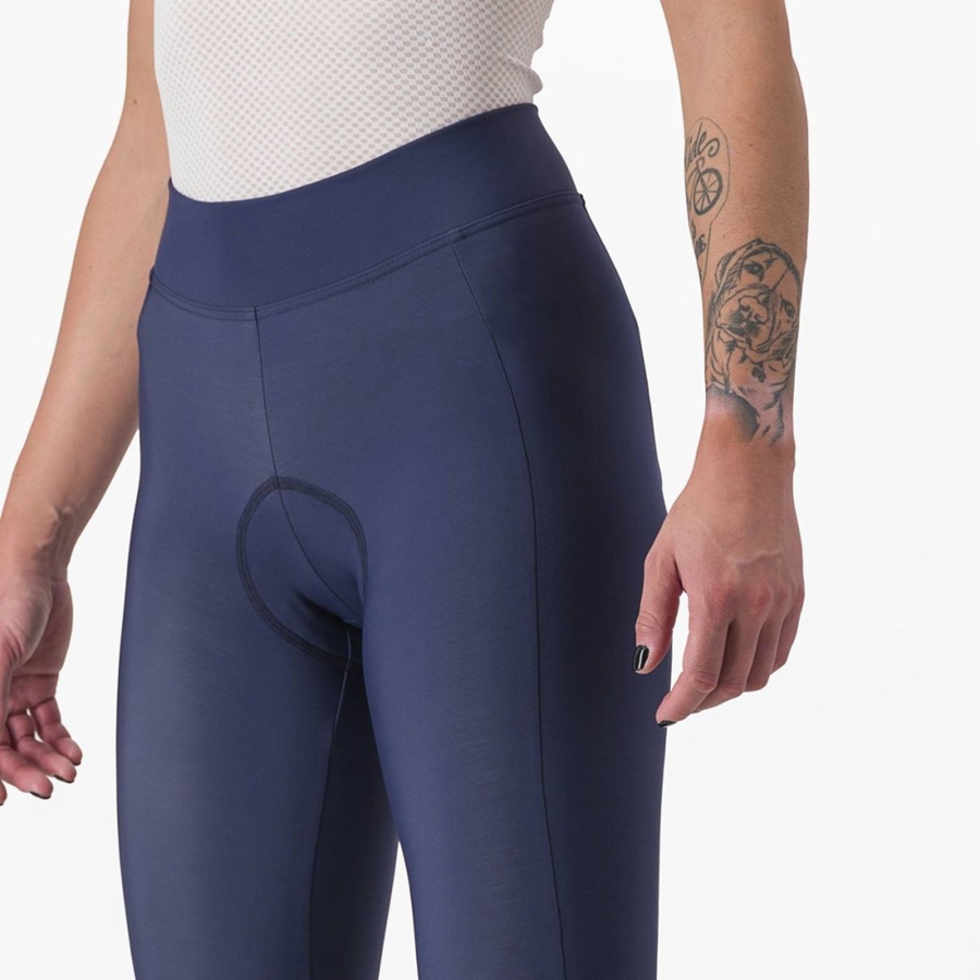 Blue / Silver Women Castelli VELOCISSIMA THERMAL Leggings | 172635-GOR