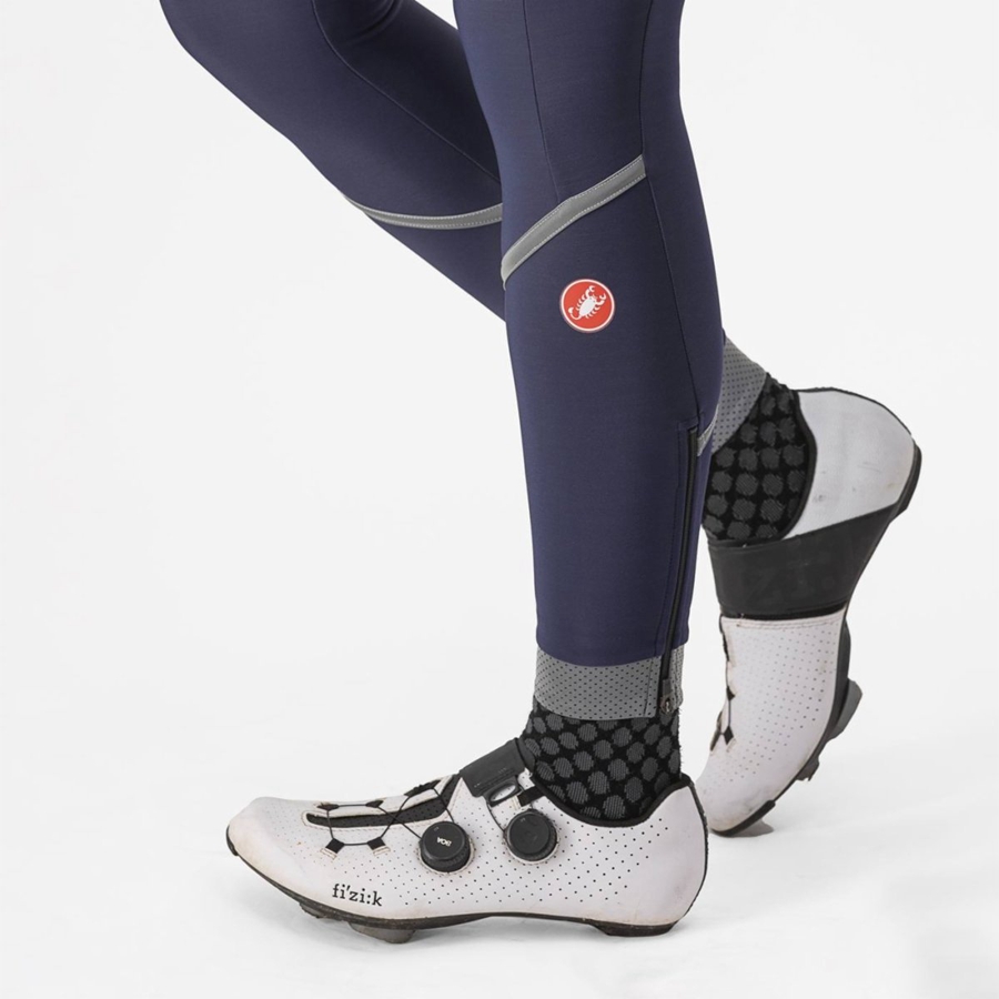 Blue / Silver Women Castelli VELOCISSIMA THERMAL Leggings | 172635-GOR