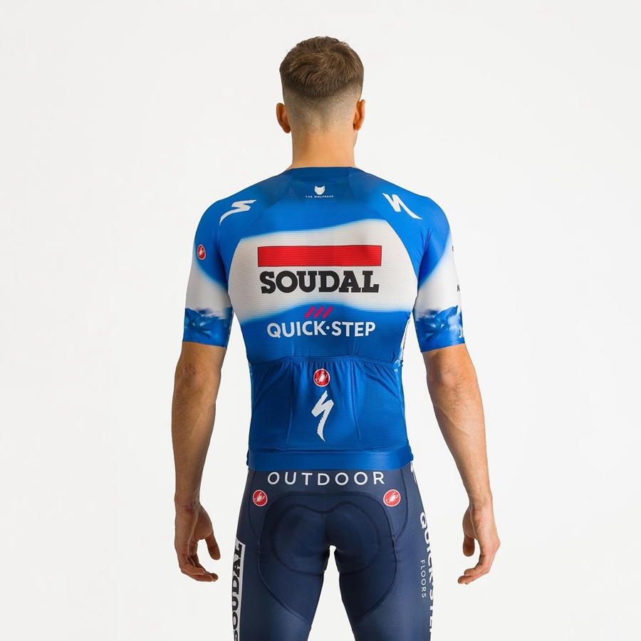 Blue / White Men Castelli AERO RACE 7.0 Jersey | 864150-EOU