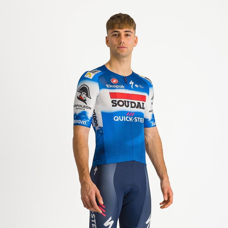 Blue / White Men Castelli AERO RACE 7.0 Jersey | 864150-EOU