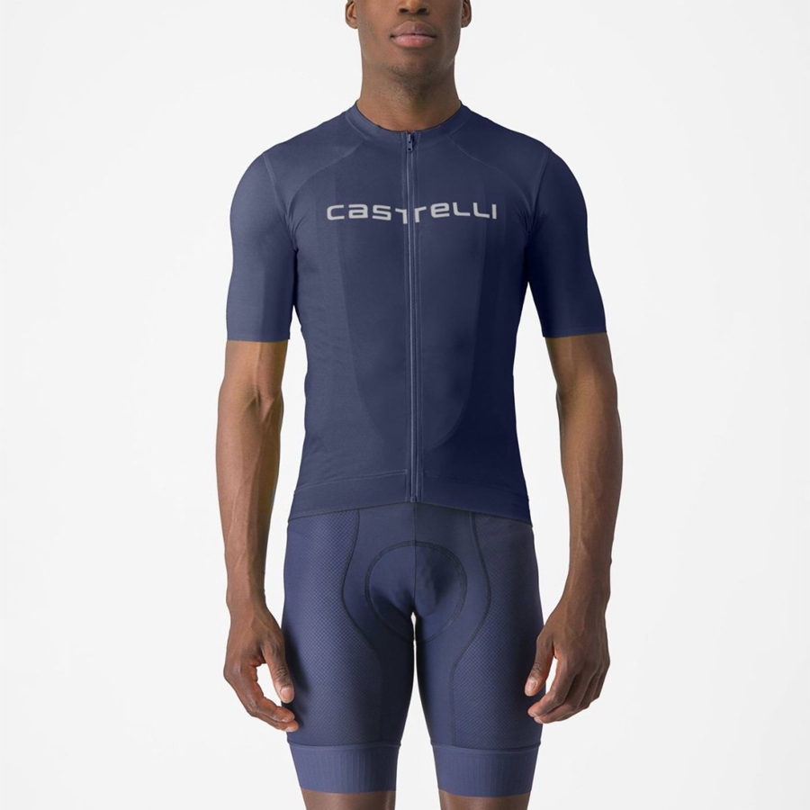 Blue / White Men Castelli PROLOGO LITE Jersey | 821745-TPV