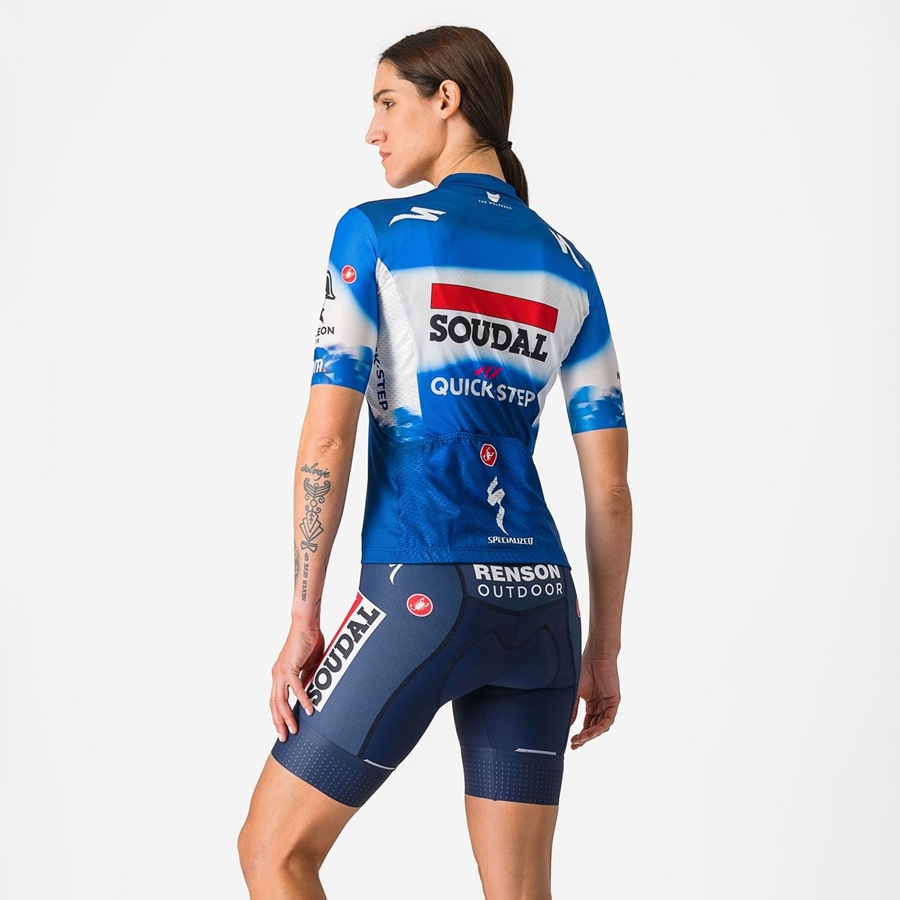 Blue / White Women Castelli COMPETIZIONE W Shorts | 587932-JNZ