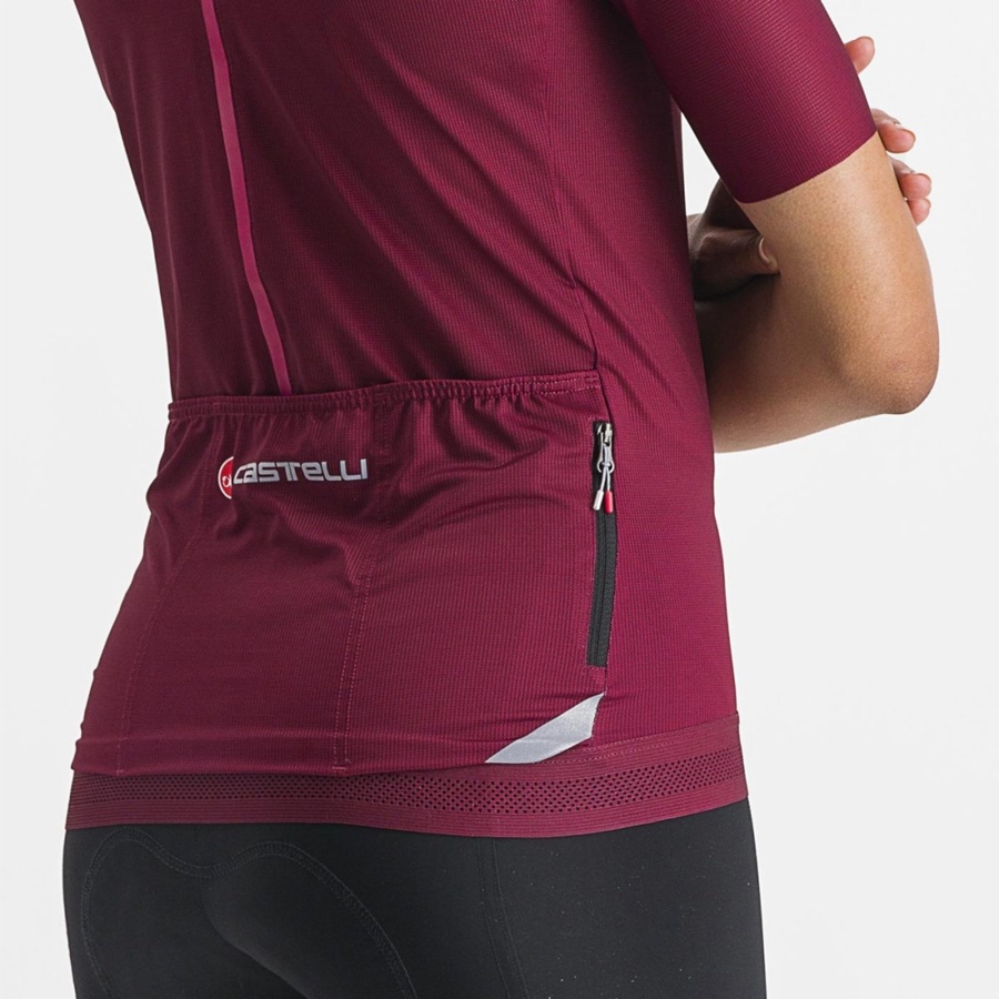 Burgundy Women Castelli ENDURANCE W Jersey | 570641-WEK