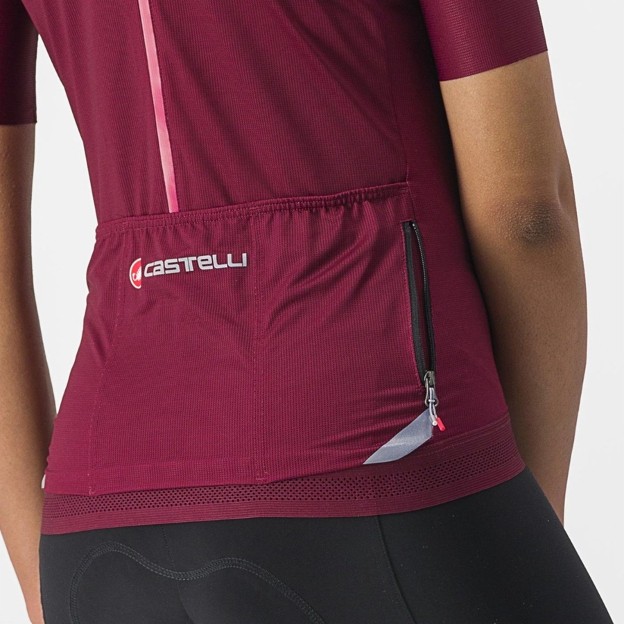 Burgundy Women Castelli ENDURANCE W Jersey | 570641-WEK