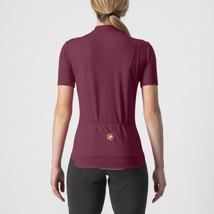 Burgundy / Red Women Castelli ANIMA 3 Jersey | 854607-GNF