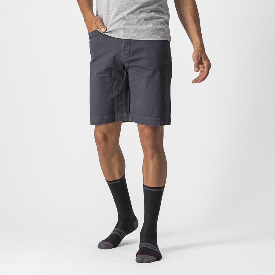 Dark Blue Men Castelli VG 5 POCKET Shorts | 784015-IPG