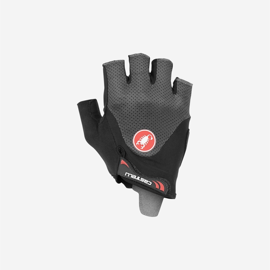 Dark Grey Men Castelli ARENBERG GEL 2 Gloves | 750682-WOI