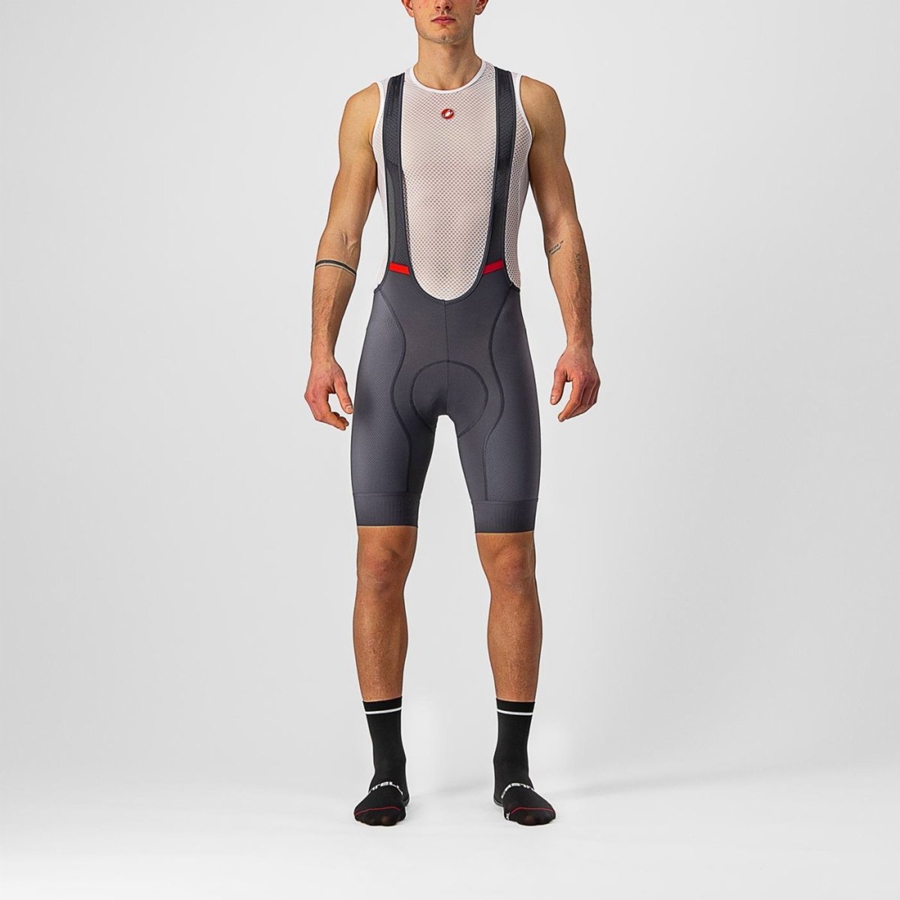 Dark Grey Men Castelli COMPETIZIONE Bib Shorts | 196485-HOJ