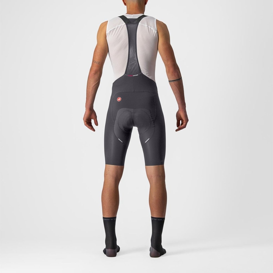 Dark Grey Men Castelli FREE AERO RC Bib Shorts | 048157-NZH