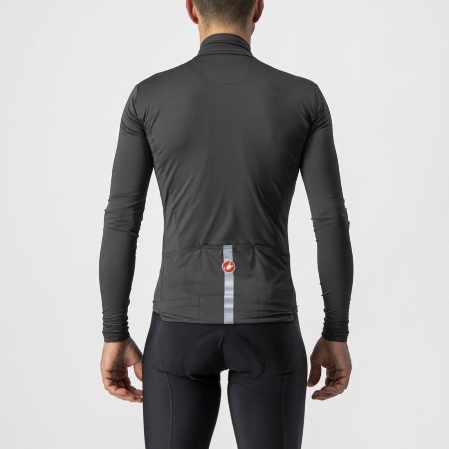 Dark Grey Men Castelli PRO THERMAL MID LS Jersey | 512309-IKV