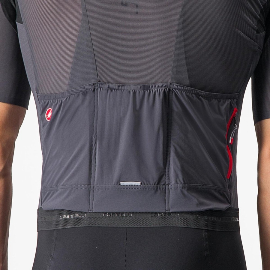 Dark Grey Men Castelli SUPERLEGGERA 3 Jersey | 714930-LNB