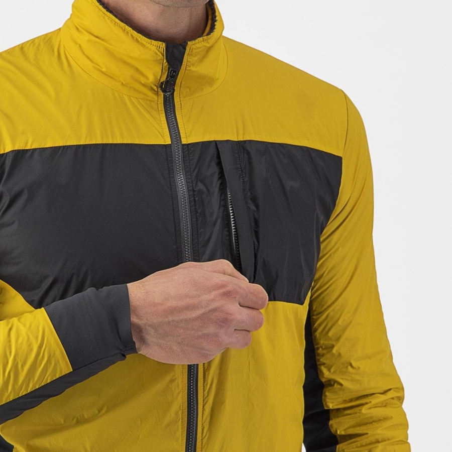 Dark Grey Men Castelli UNLIMITED PUFFY Jackets | 640725-XSB