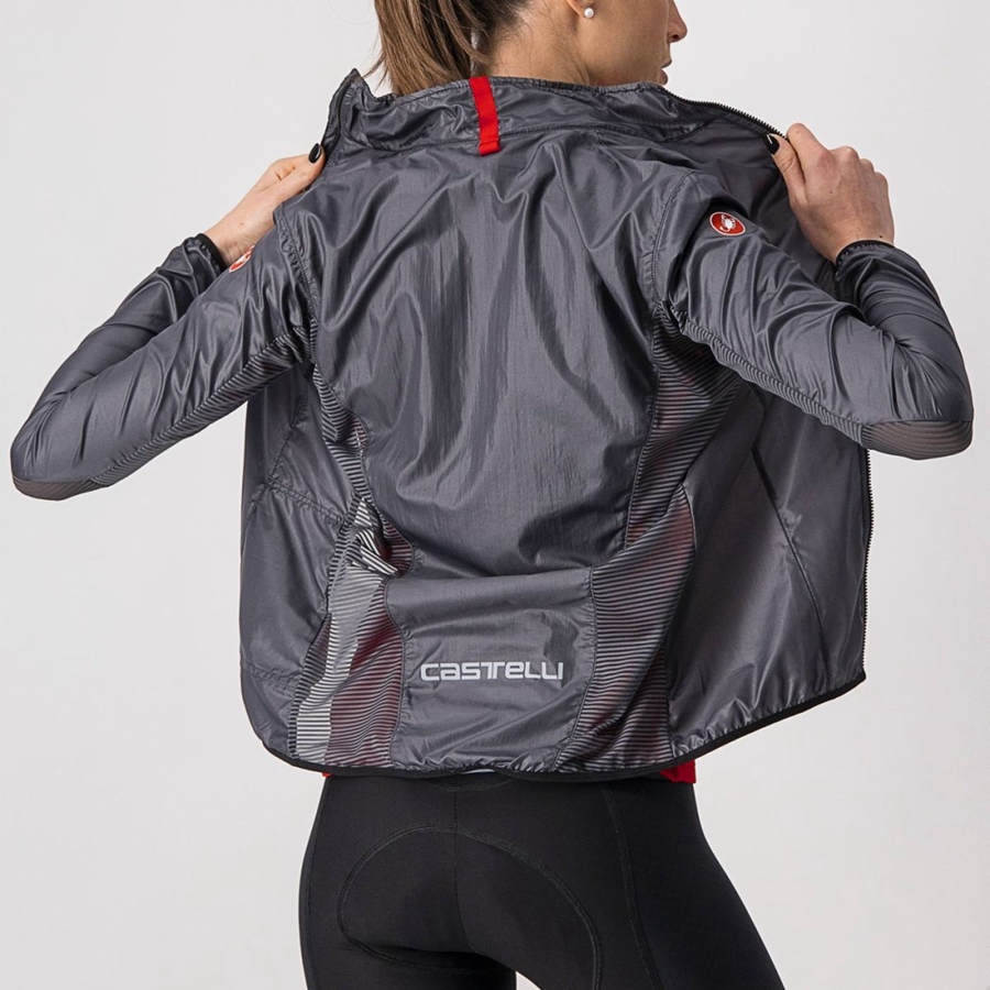 Dark Grey Women Castelli ARIA SHELL W Protection | 125789-NLZ