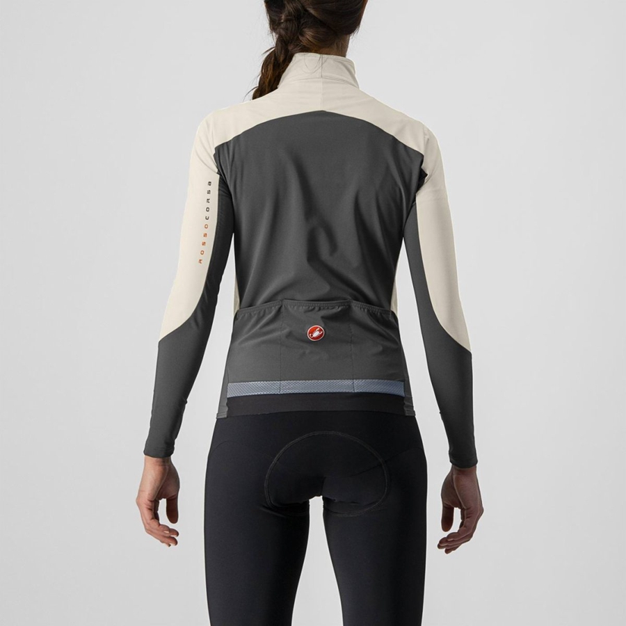 Dark Grey Women Castelli BETA RoS W Jackets | 574192-SJX