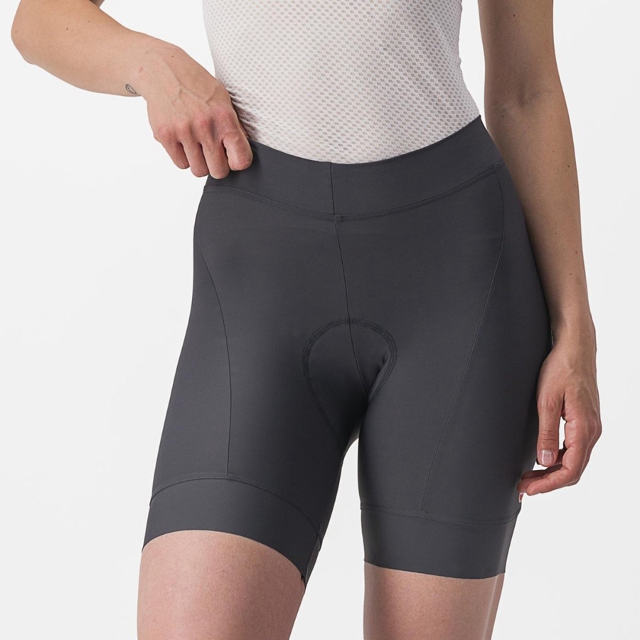 Dark Grey / Orange Women Castelli PRIMA Shorts | 497635-KLD