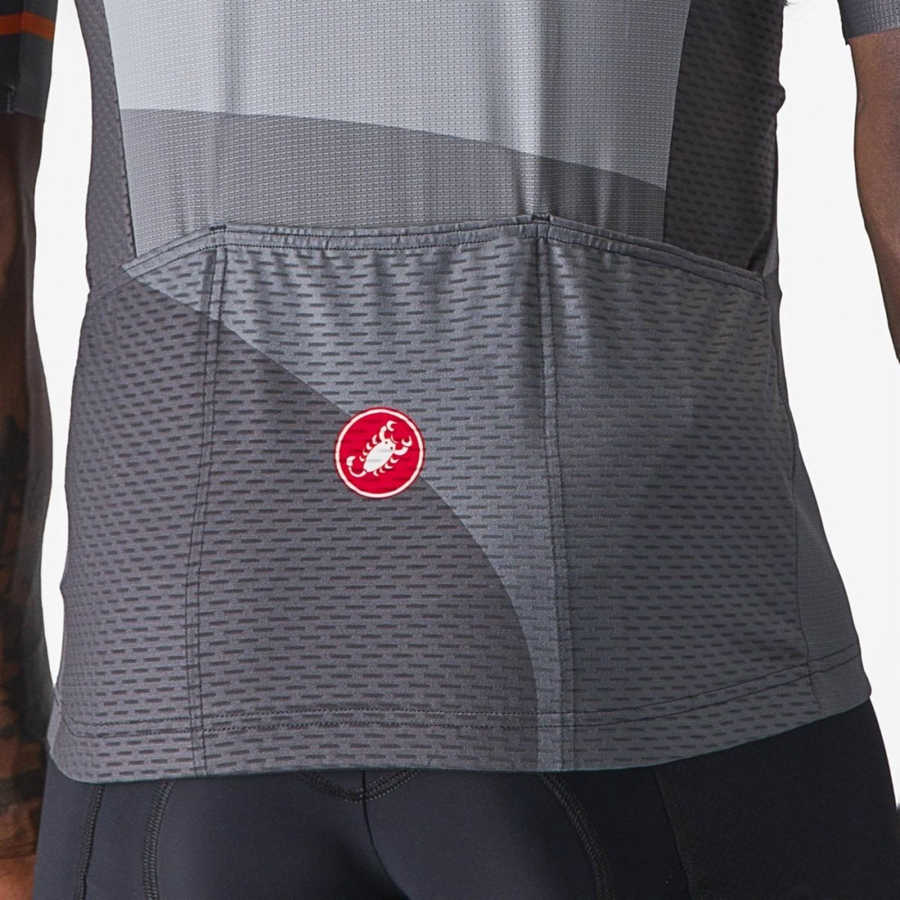 Dark Grey / Silver Grey Men Castelli ORIZZONTE Jersey | 510689-VXH