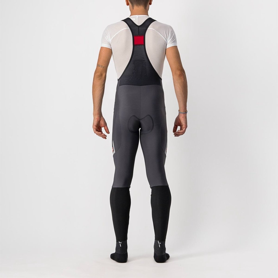 Dark Grey / Silver Men Castelli VELOCISSIMO 5 Bib Tights | 174802-KBU