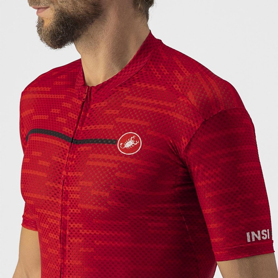 Dark Red Men Castelli INSIDER Jersey | 425180-CSJ