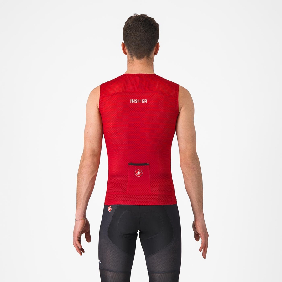 Dark Red Men Castelli INSIDER SLEEVELESS Jersey | 074153-YGC