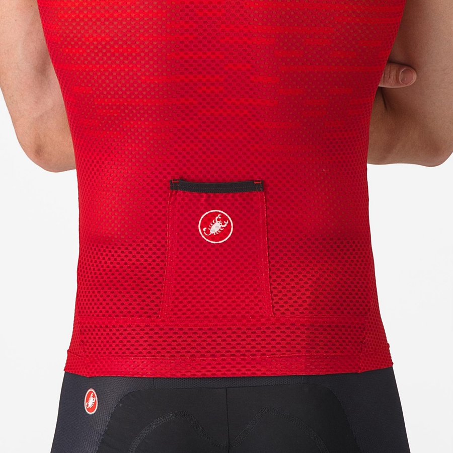 Dark Red Men Castelli INSIDER SLEEVELESS Jersey | 074153-YGC