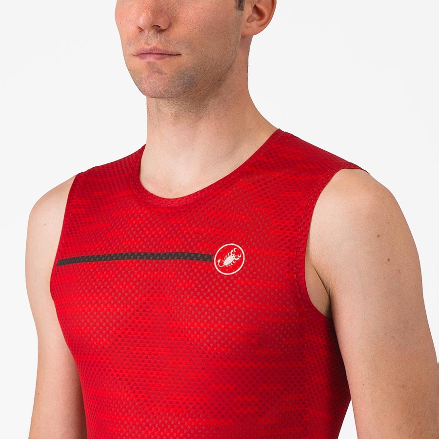 Dark Red Men Castelli INSIDER SLEEVELESS Jersey | 074153-YGC