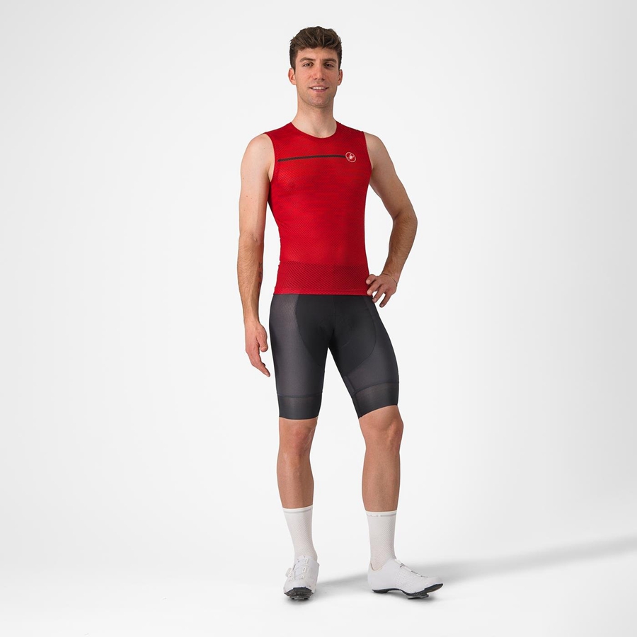 Dark Red Men Castelli INSIDER SLEEVELESS Jersey | 074153-YGC