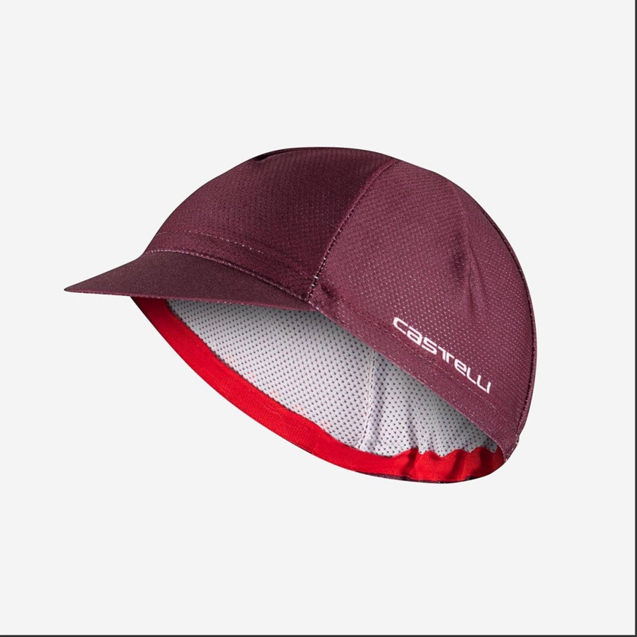 Deep Burgundy Men Castelli ROSSO CORSA 2 Cap | 091758-HDA