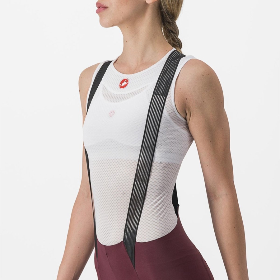 Deep Burgundy Women Castelli FREE AERO RC W Bib Shorts | 807629-LUB