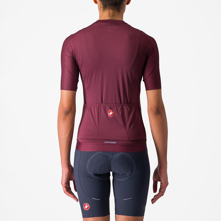 Deep Burgundy / Deep Burgundy Women Castelli ESPRESSO W Jersey | 972416-KNV