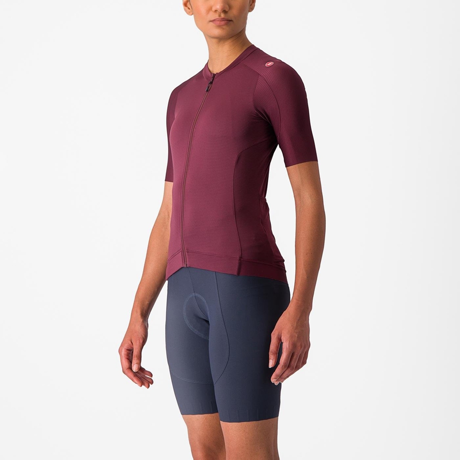 Deep Burgundy / Deep Burgundy Women Castelli ESPRESSO W Jersey | 972416-KNV