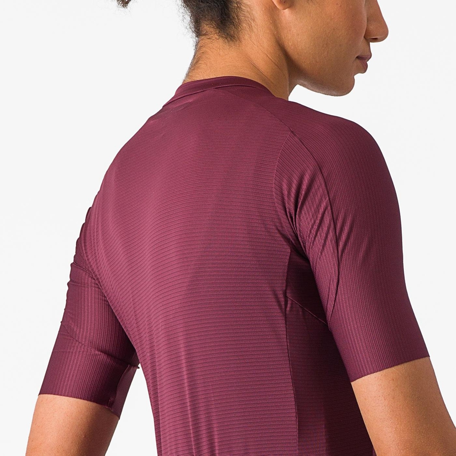 Deep Burgundy / Deep Burgundy Women Castelli ESPRESSO W Jersey | 972416-KNV