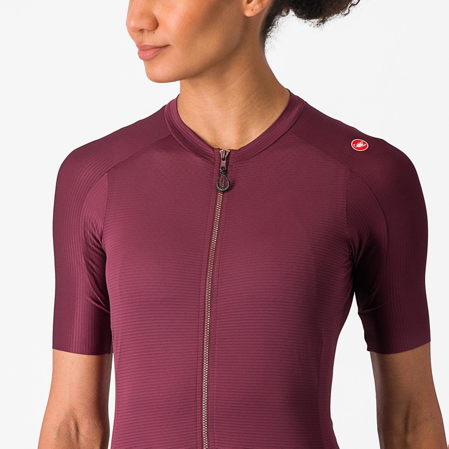 Deep Burgundy / Deep Burgundy Women Castelli ESPRESSO W Jersey | 972416-KNV