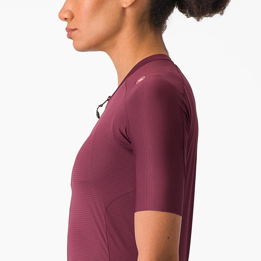 Deep Burgundy / Deep Burgundy Women Castelli ESPRESSO W Jersey | 972416-KNV