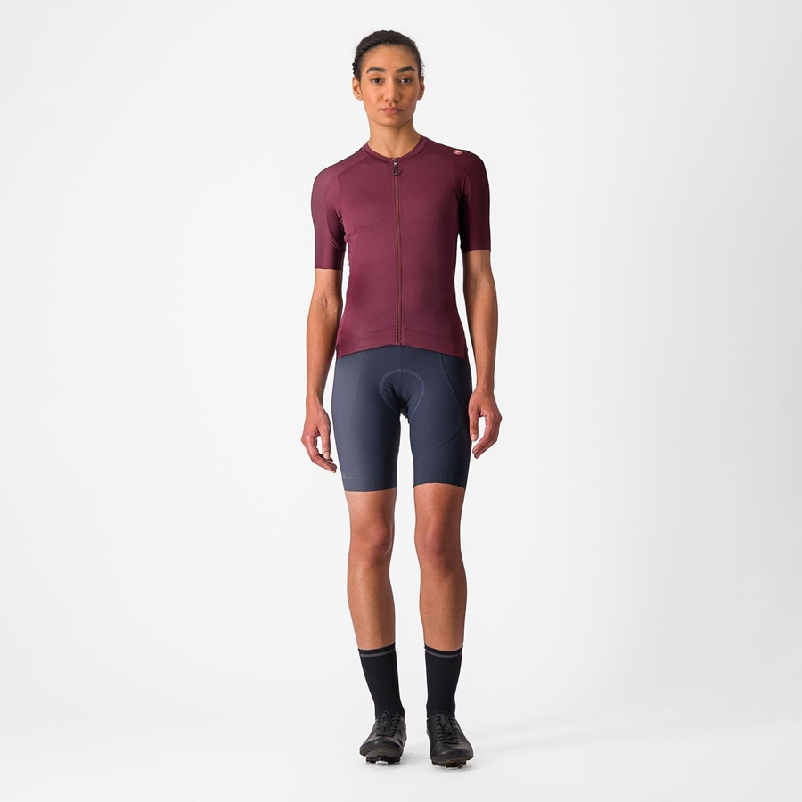 Deep Burgundy / Deep Burgundy Women Castelli ESPRESSO W Jersey | 972416-KNV