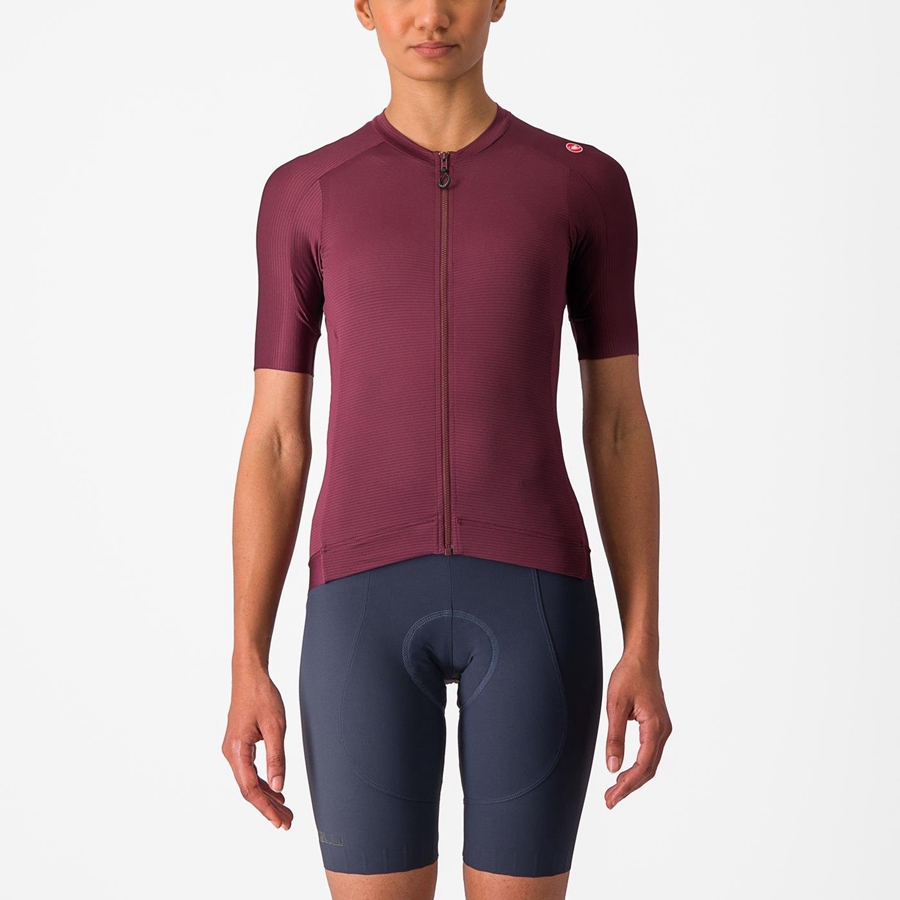 Deep Burgundy / Deep Burgundy Women Castelli ESPRESSO W Jersey | 972416-KNV