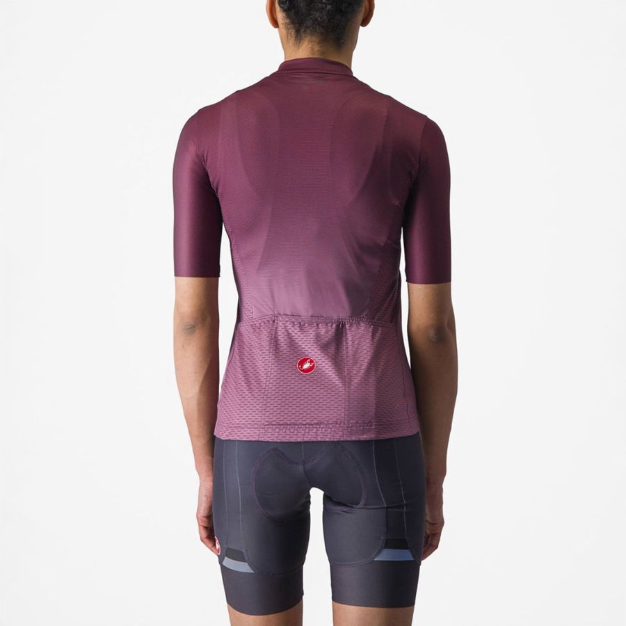 Deep Burgundy / Deep Purple Women Castelli SALITA Jersey | 530274-AQX