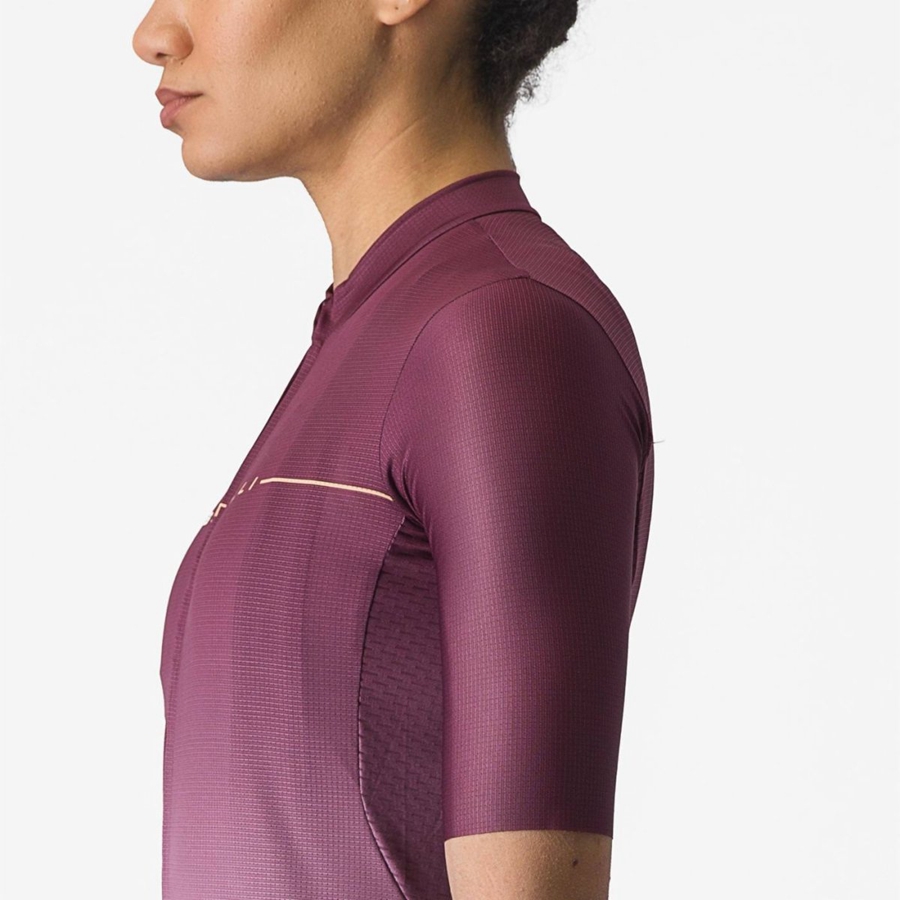 Deep Burgundy / Deep Purple Women Castelli SALITA Jersey | 530274-AQX