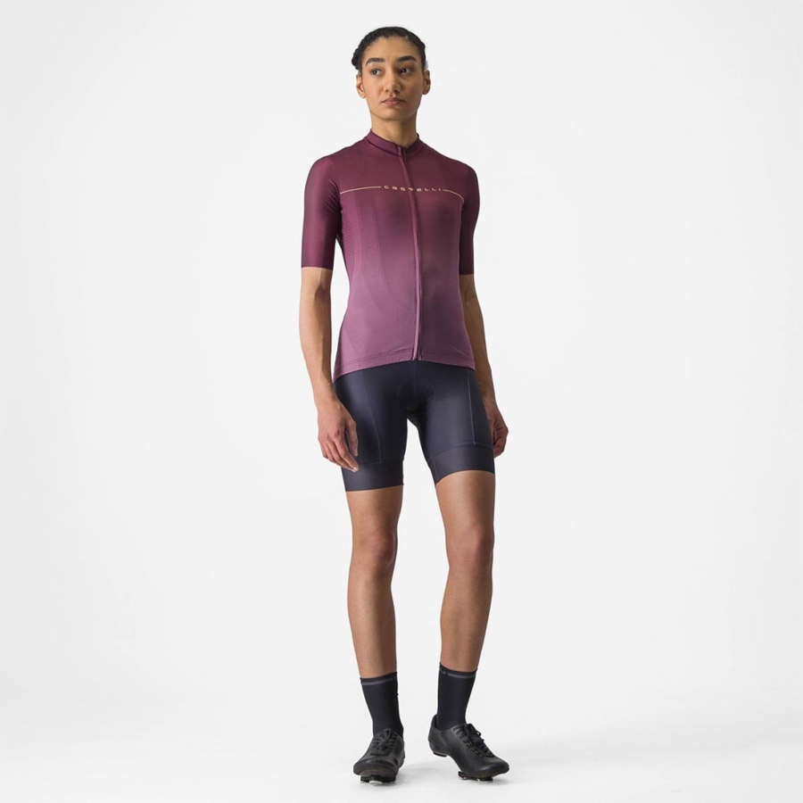 Deep Burgundy / Deep Purple Women Castelli SALITA Jersey | 530274-AQX