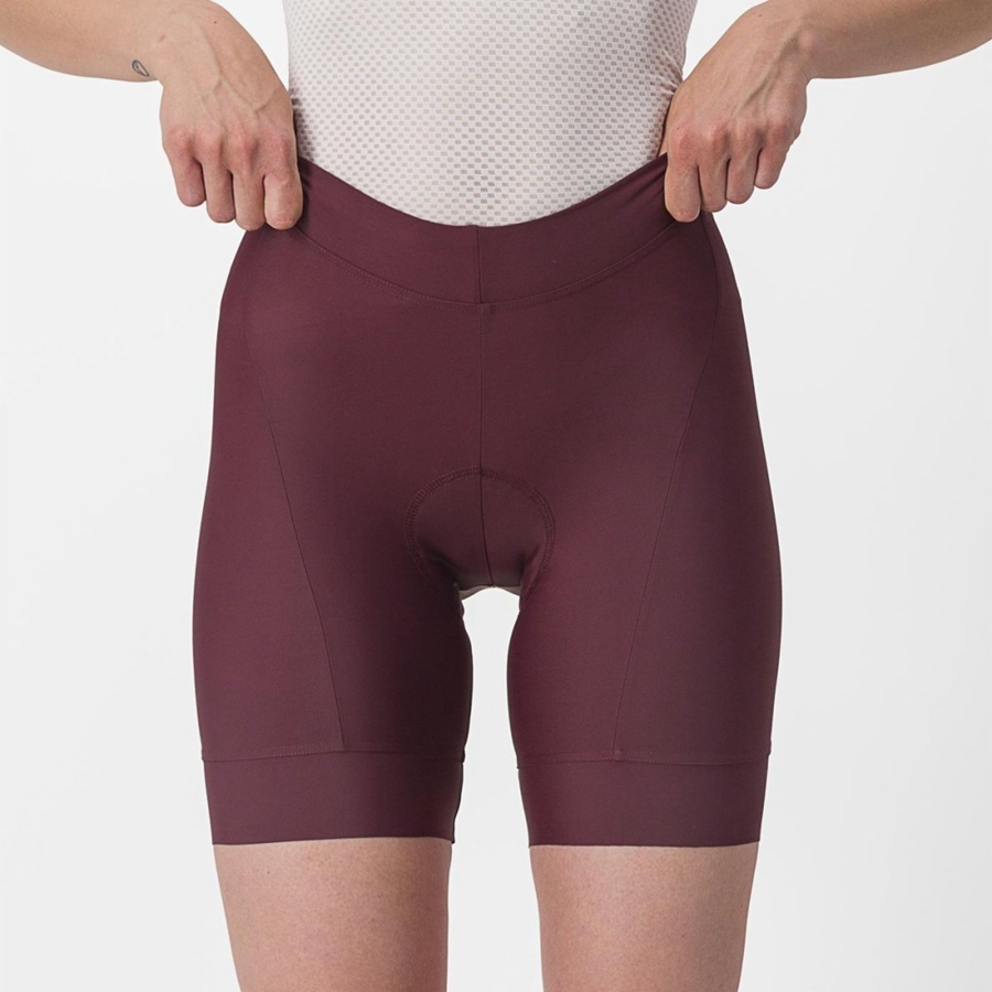 Deep Burgundy / Red Women Castelli PRIMA Shorts | 947051-OVU