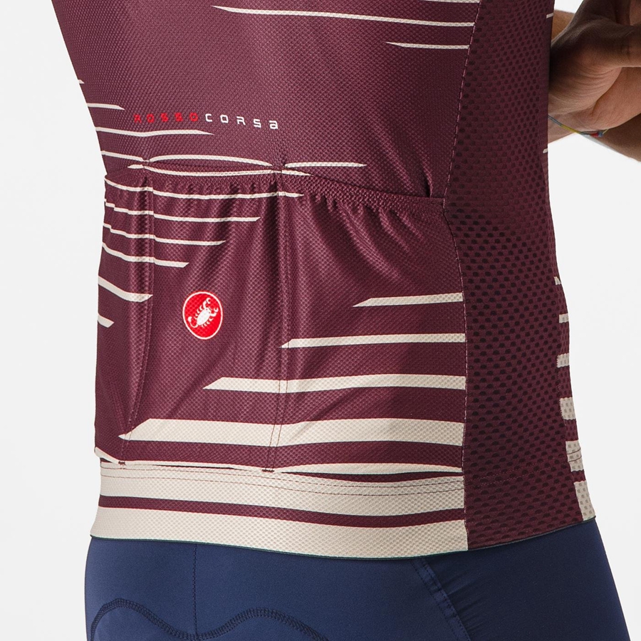 Deep Burgundy / Silver Men Castelli CLIMBER'S 4.0 Jersey | 597328-HGV