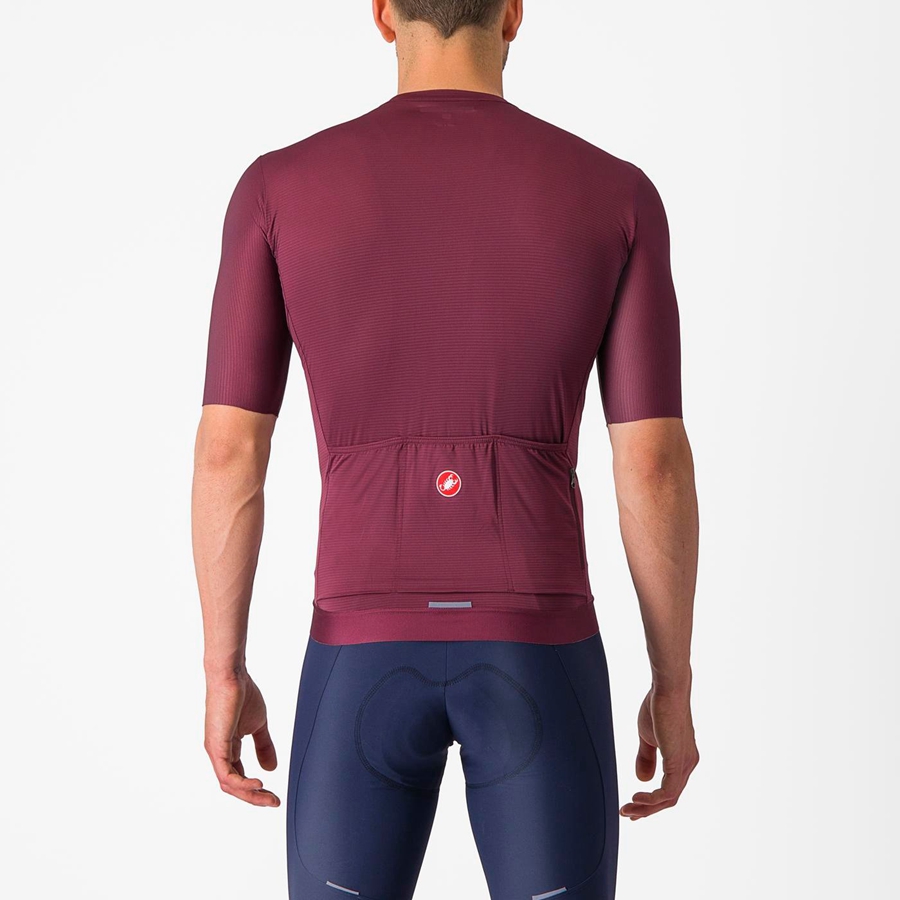 Deep Burgundy / Silver Men Castelli ESPRESSO Jersey | 812540-HYI