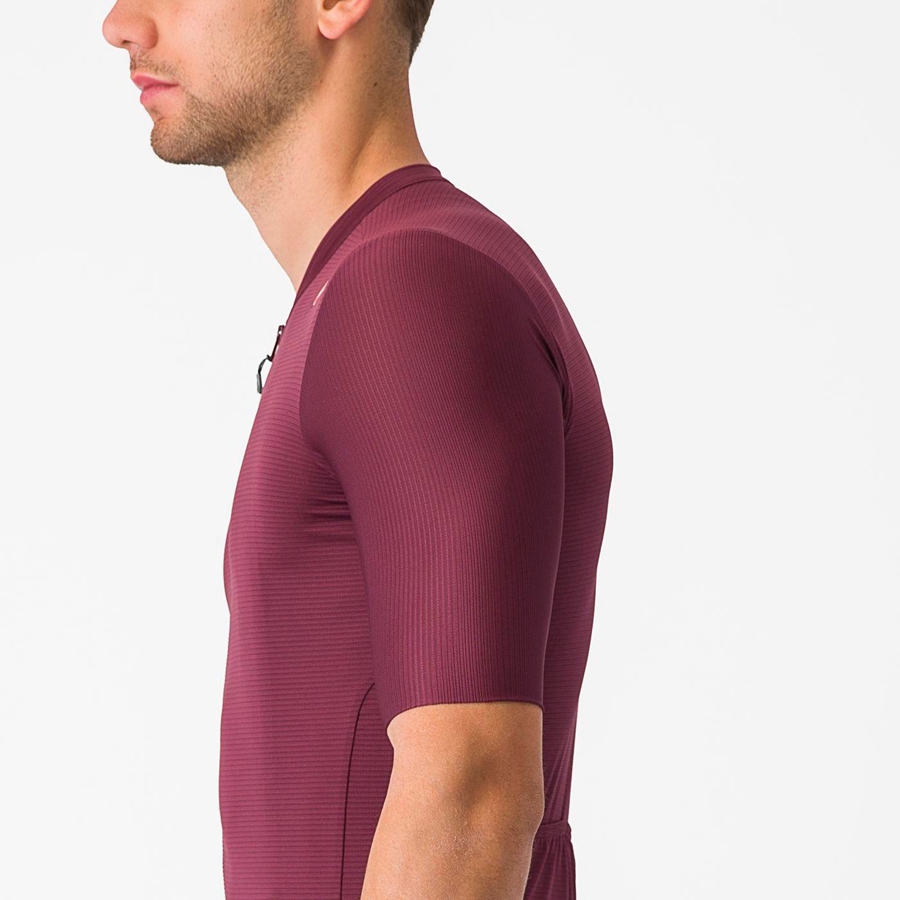 Deep Burgundy / Silver Men Castelli ESPRESSO Jersey | 812540-HYI