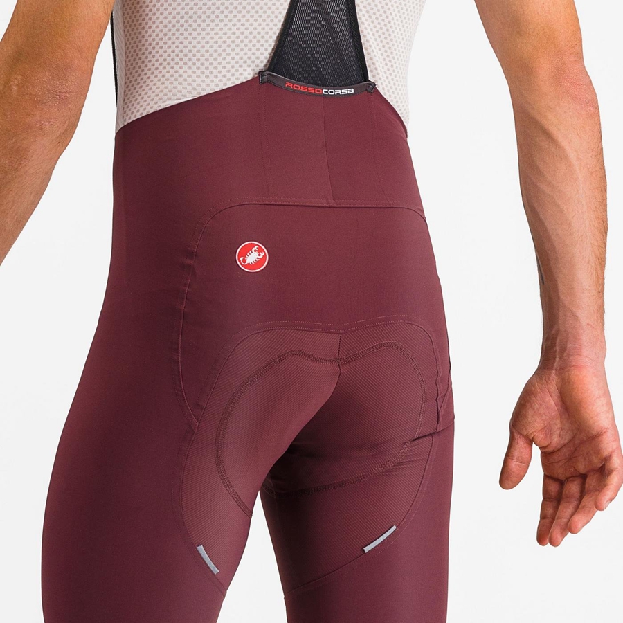 Deep Burgundy / White Men Castelli FREE AERO RC CLASSIC Bib Shorts | 820594-JLA