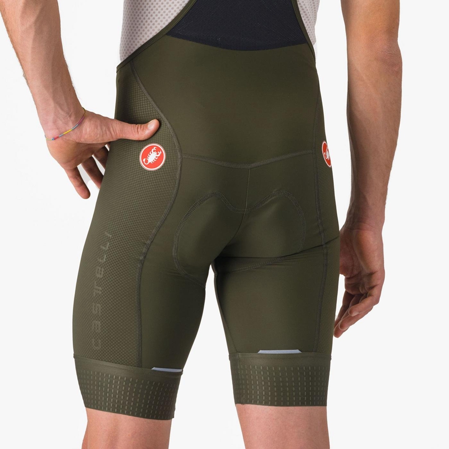 Deep Green Men Castelli COMPETIZIONE Bib Shorts | 941356-IAT