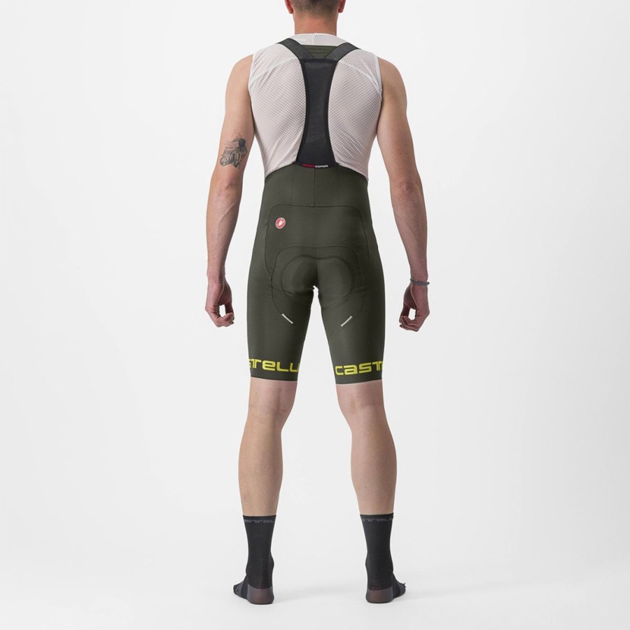 Deep Green Men Castelli FREE AERO RC CLASSIC Bib Shorts | 307815-KIP