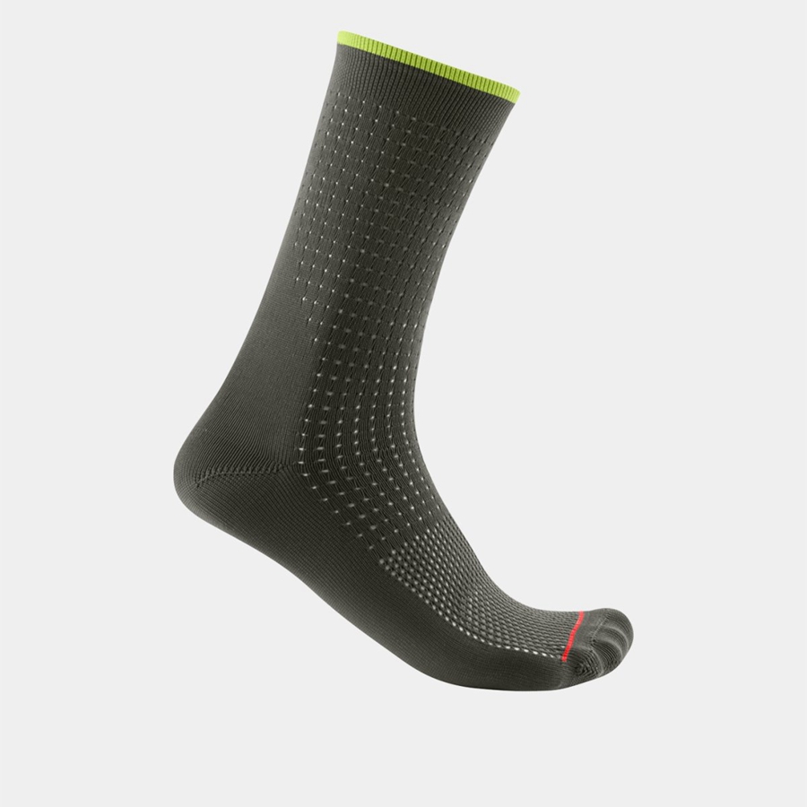 Deep Green Men Castelli PREMIO 18 Socks | 305826-ELC