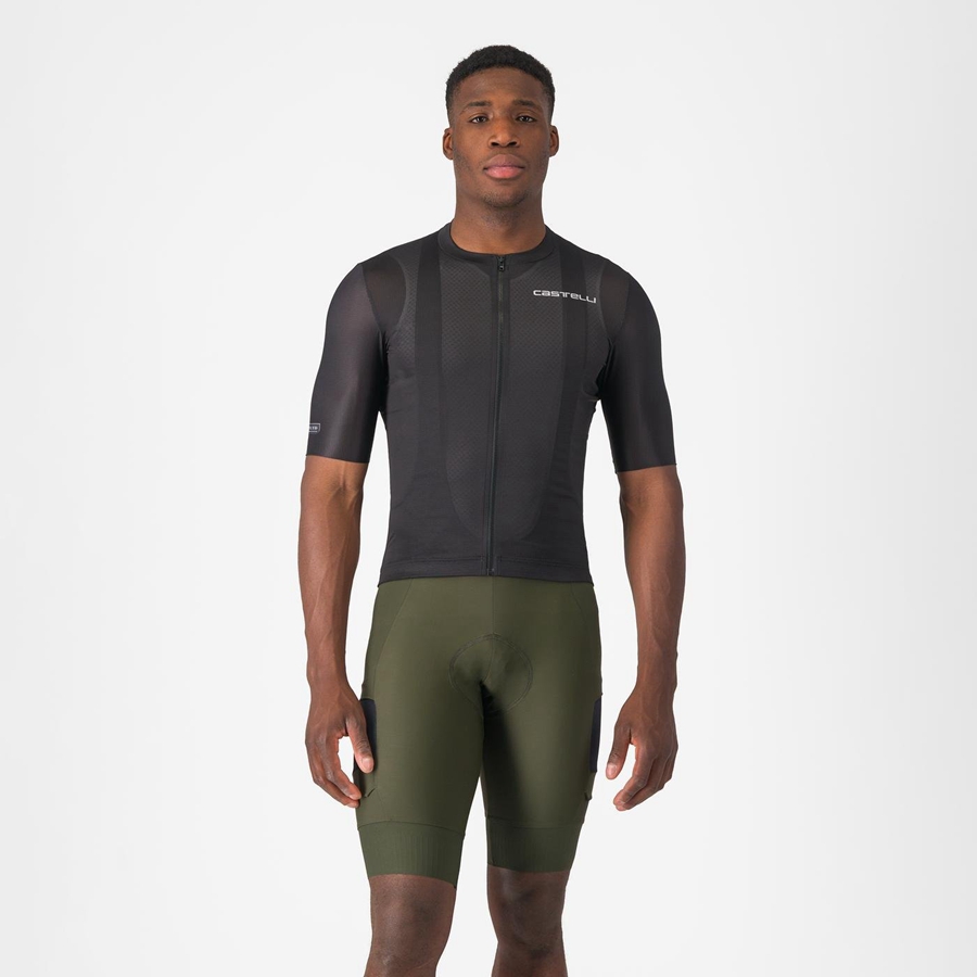 Deep Green Men Castelli UNLIMITED CARGO Bib Shorts | 280675-LHK